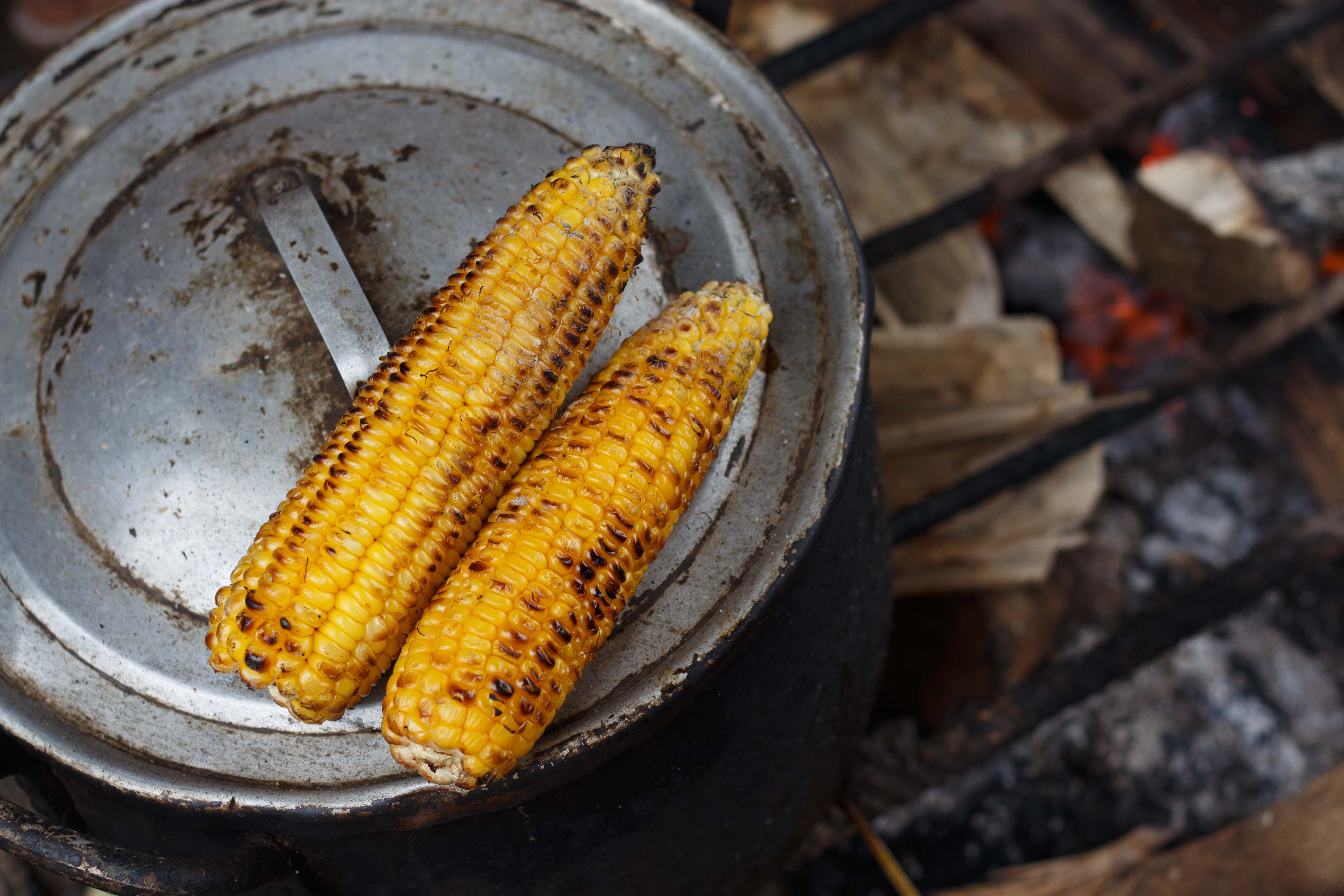 Sesame Grilled Corn with Brown Butter