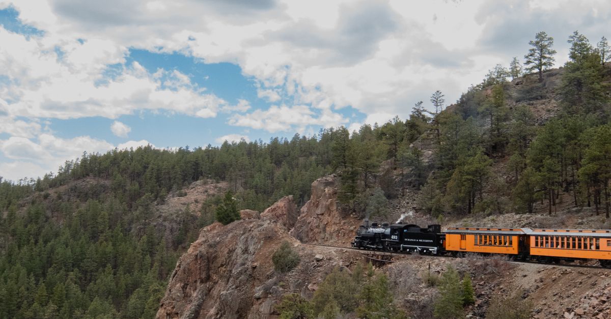 Hill Train Train on Hills and in Forest · Free Stock Photo