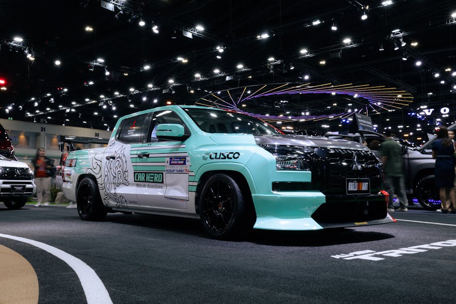 Modern exhibition stand in Noida, India, with attendees