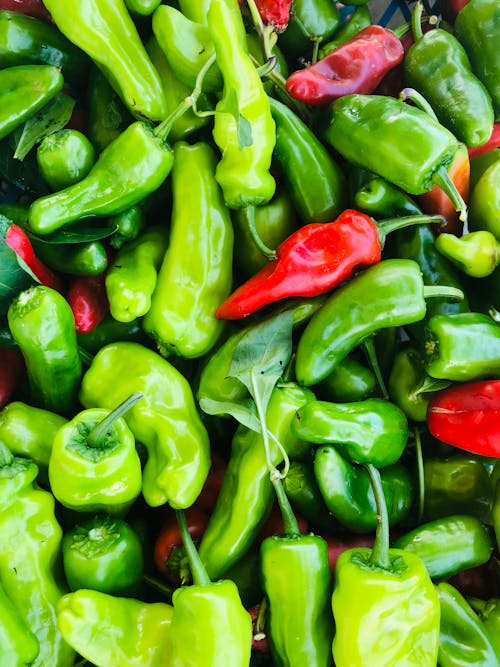 Yakın çekim Bell Peppers Fotoğrafı