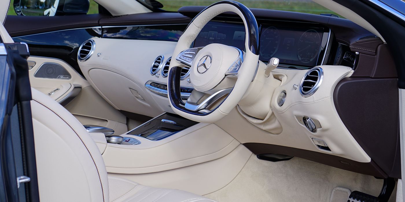 A pristine, well-protected vehicle cabin
