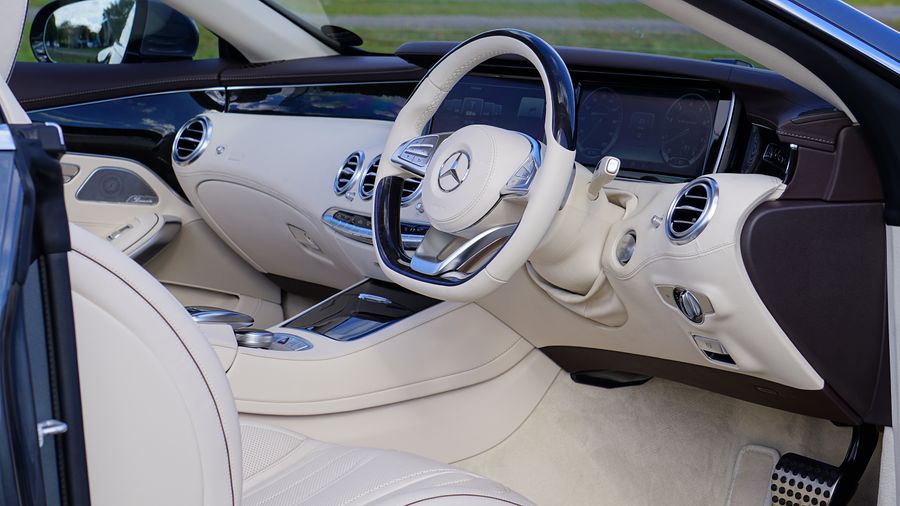 A pristine, well-protected vehicle cabin