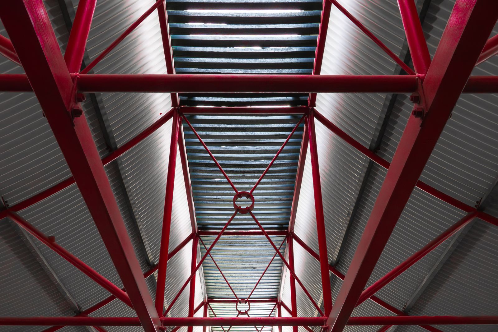 Industrial structural steel roof