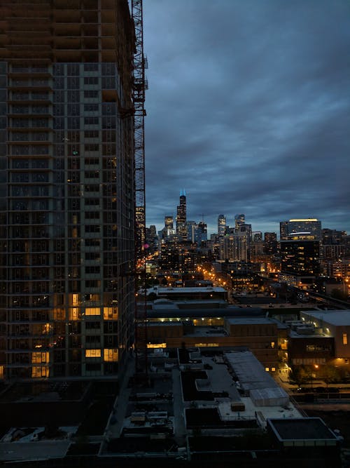 High-rise Buildings at Nighttime