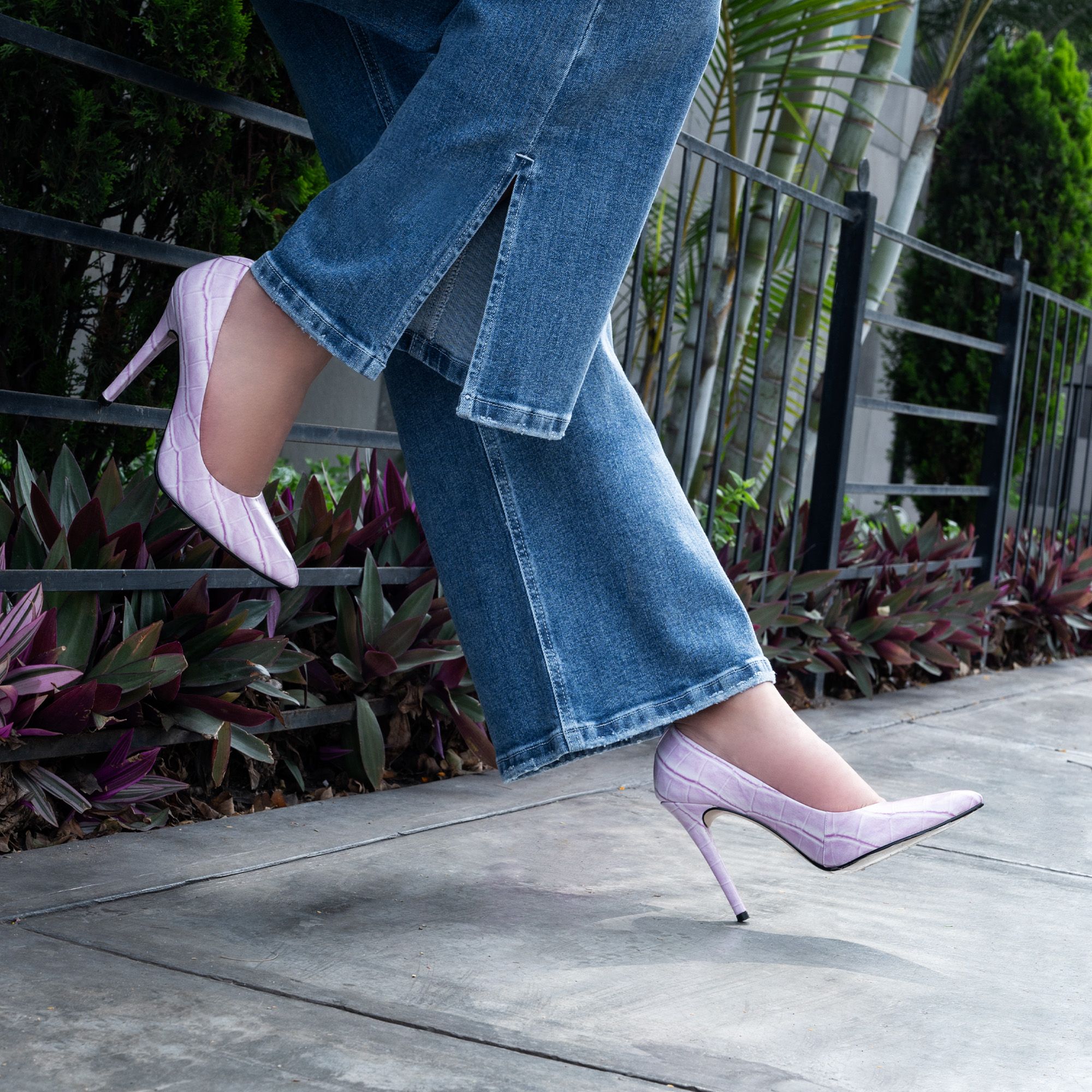 Woman Wearing Pink High Heels 
