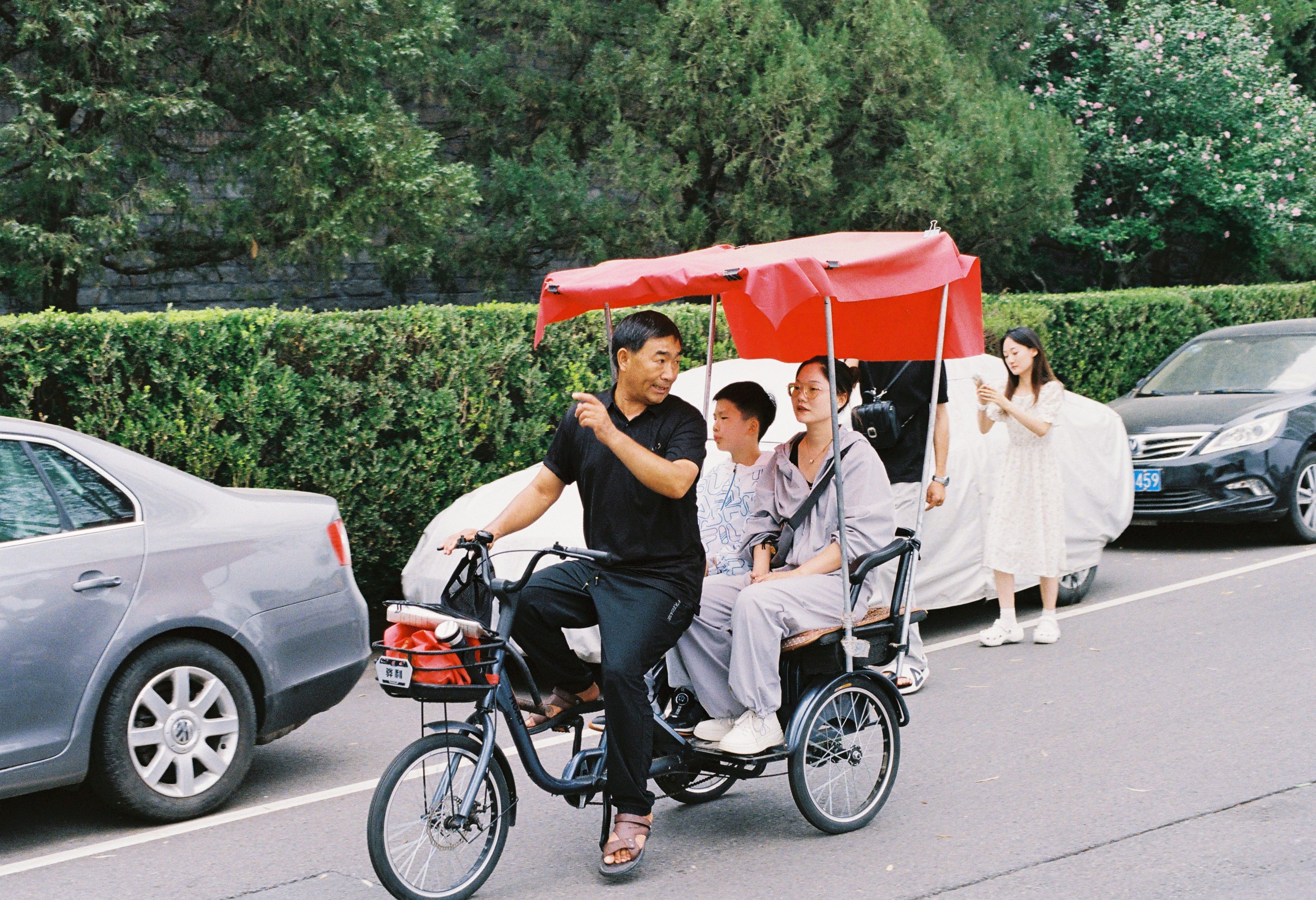 Man Riding Rickshaw on Street · Free Stock Photo