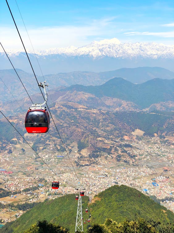 Free Red Cable Car Stock Photo