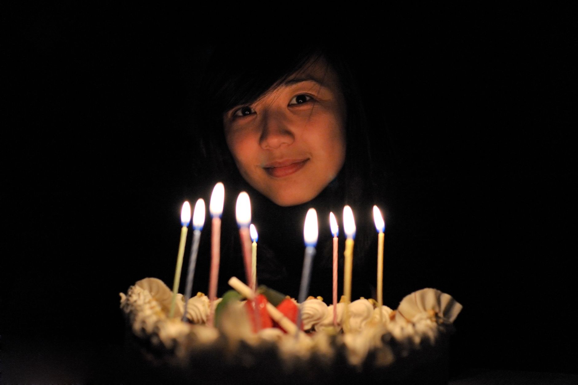 Single frame from an AI-generated Birthday music video — birthday cake aesthetic