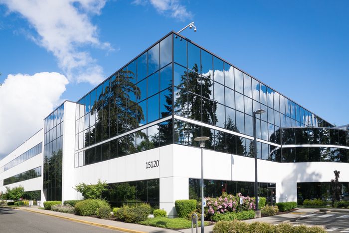 Modern commercial office building exterior