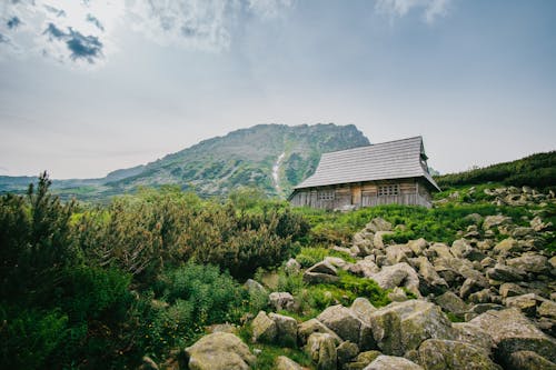 Graues Holzhaus