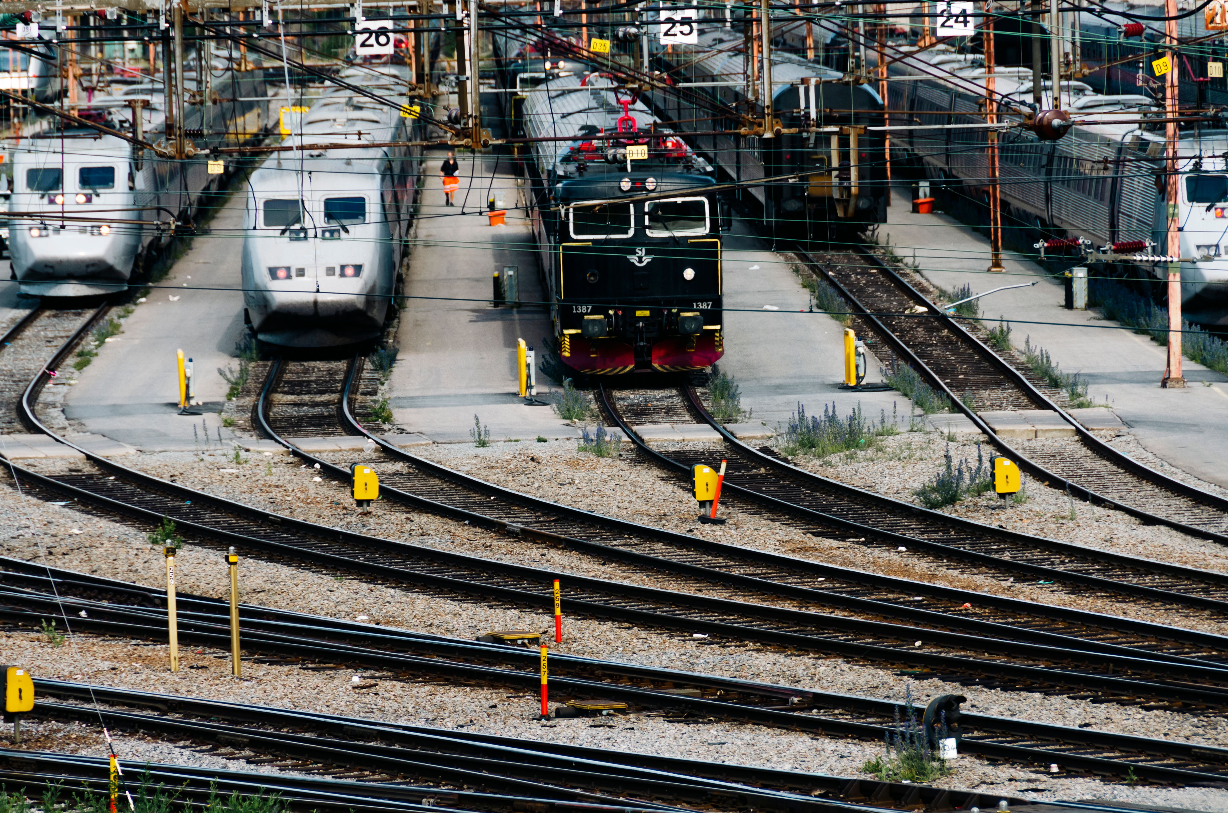 Modern TGV high-speed train at a station in France, representing efficient inter-city travel