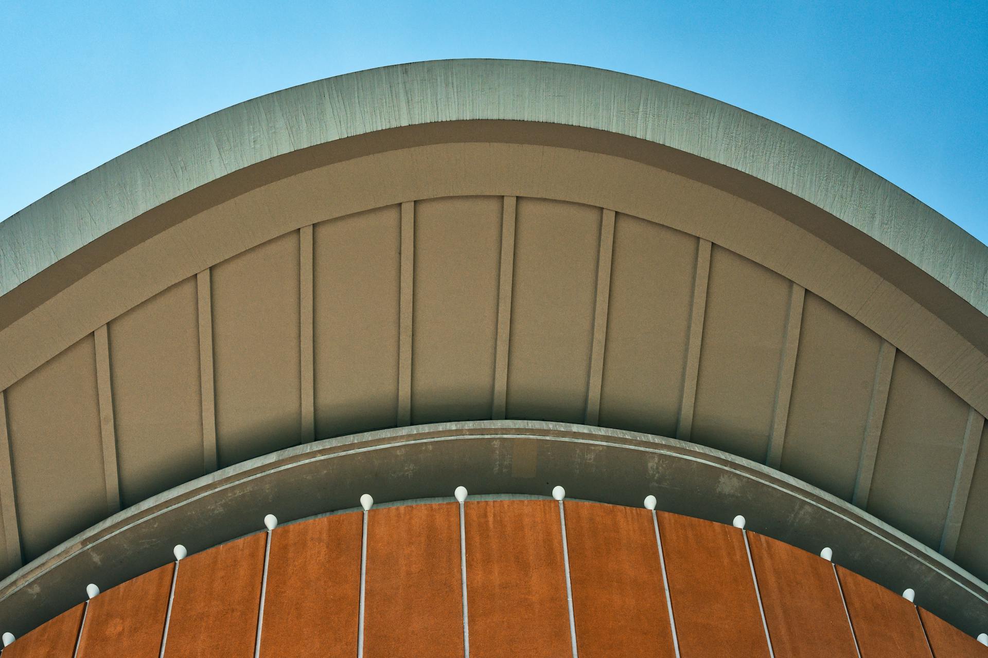 Curved Modern Roof of House of World Cultures in Berlin in Germany