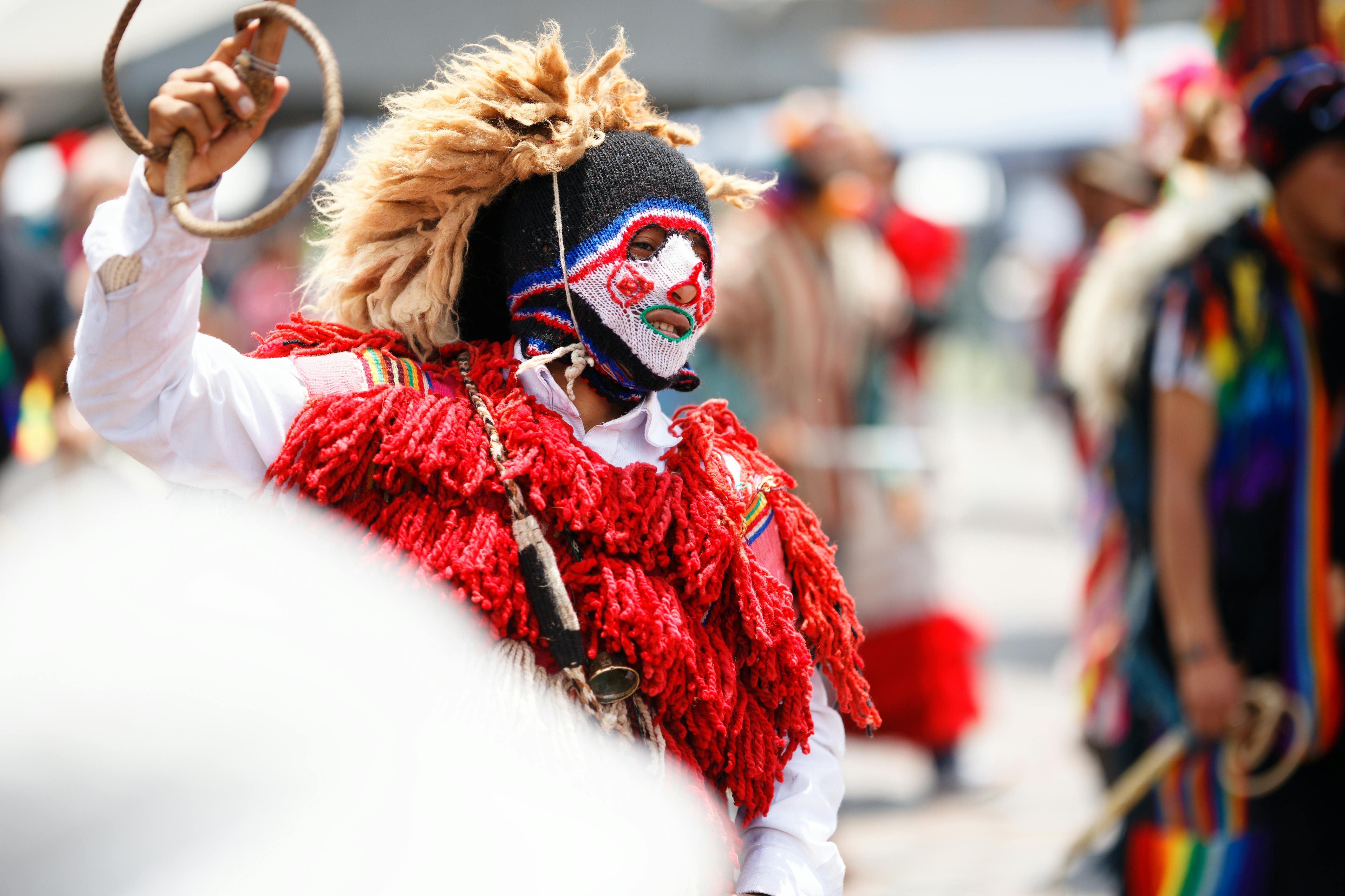 Traditional peruvian dancer in Cusco