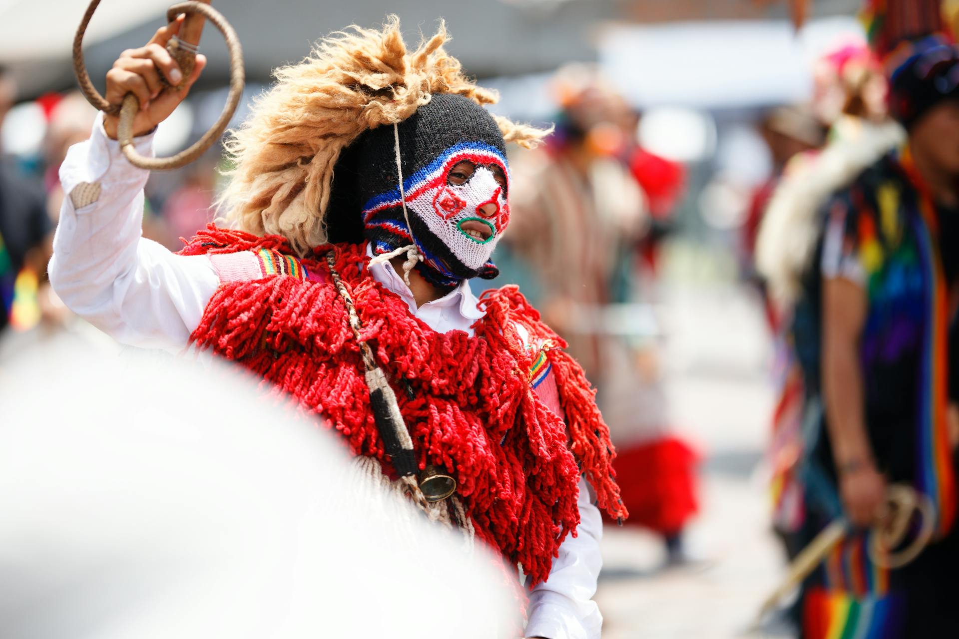 Traditional peruvian dancer in Cusco