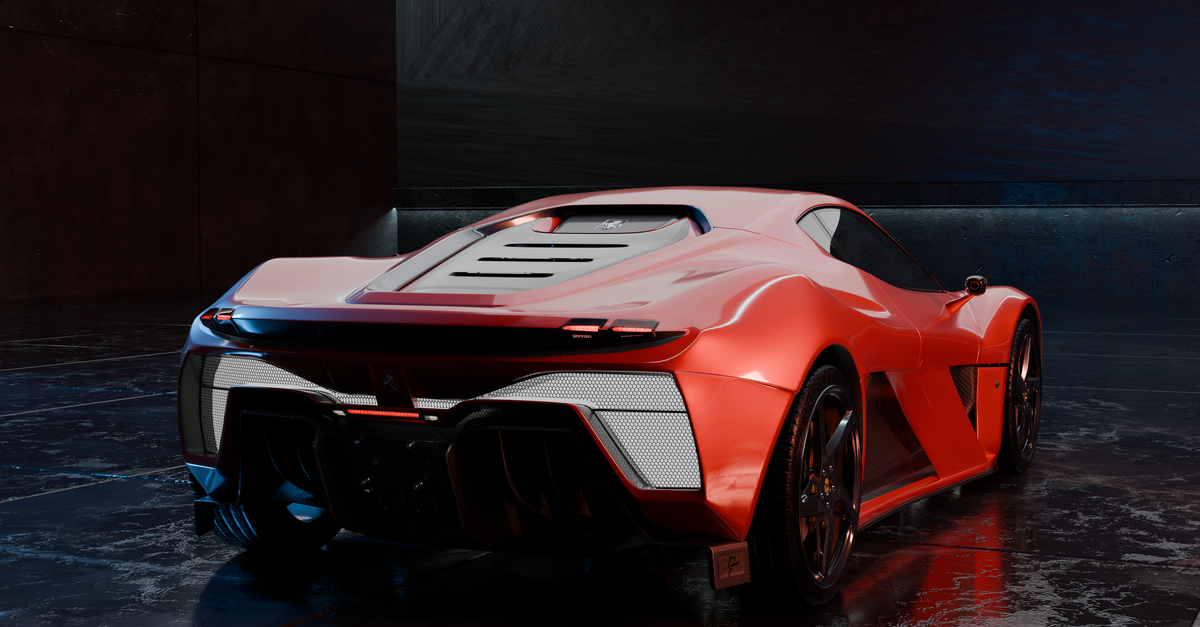 Ferrari Rounded Back Back View of Red Ferrari · Free Stock Photo