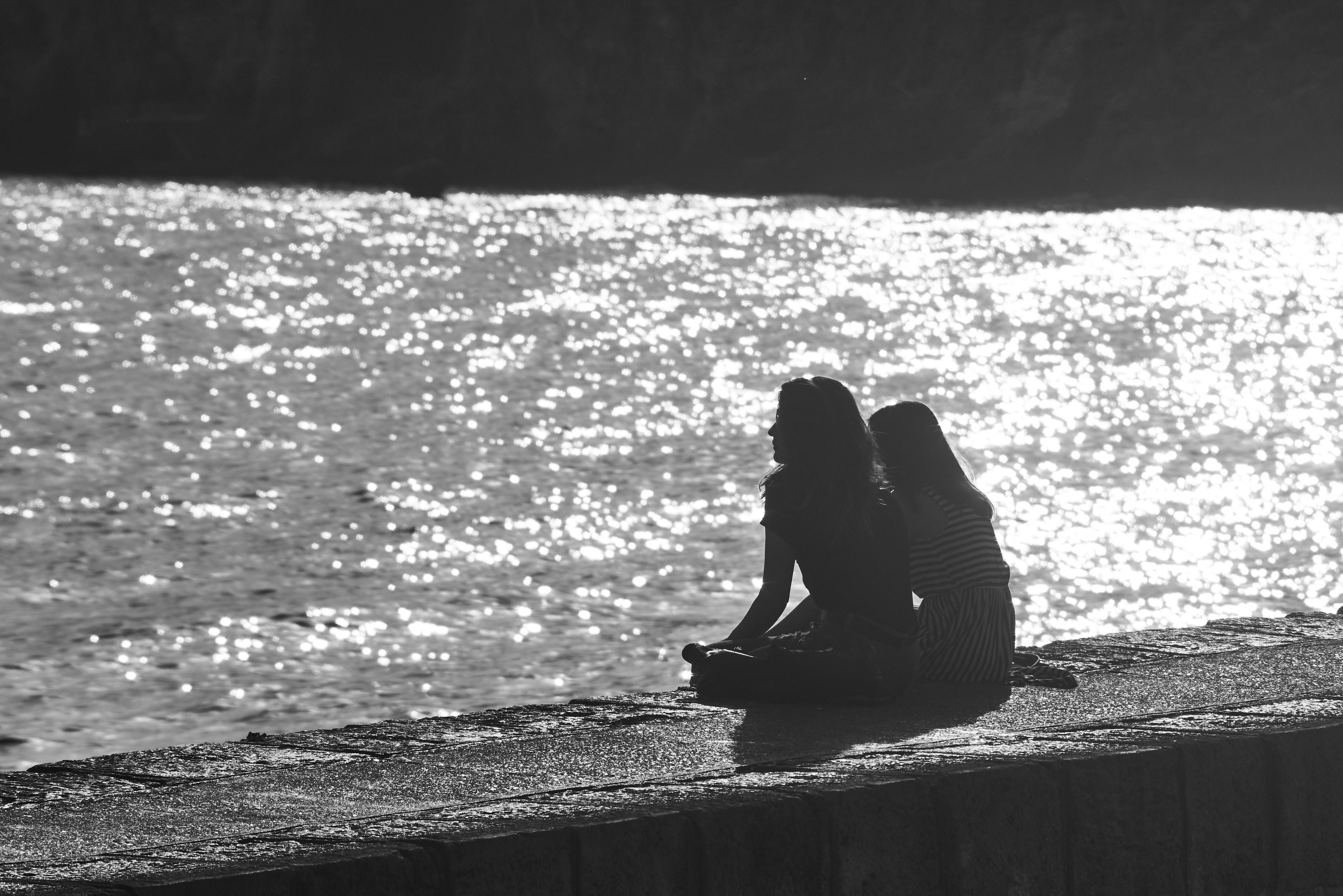 Free stock photo of best friends, bestfriends, black and white