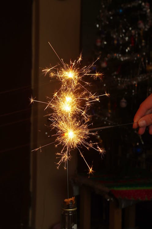 Person Holding Sparkler