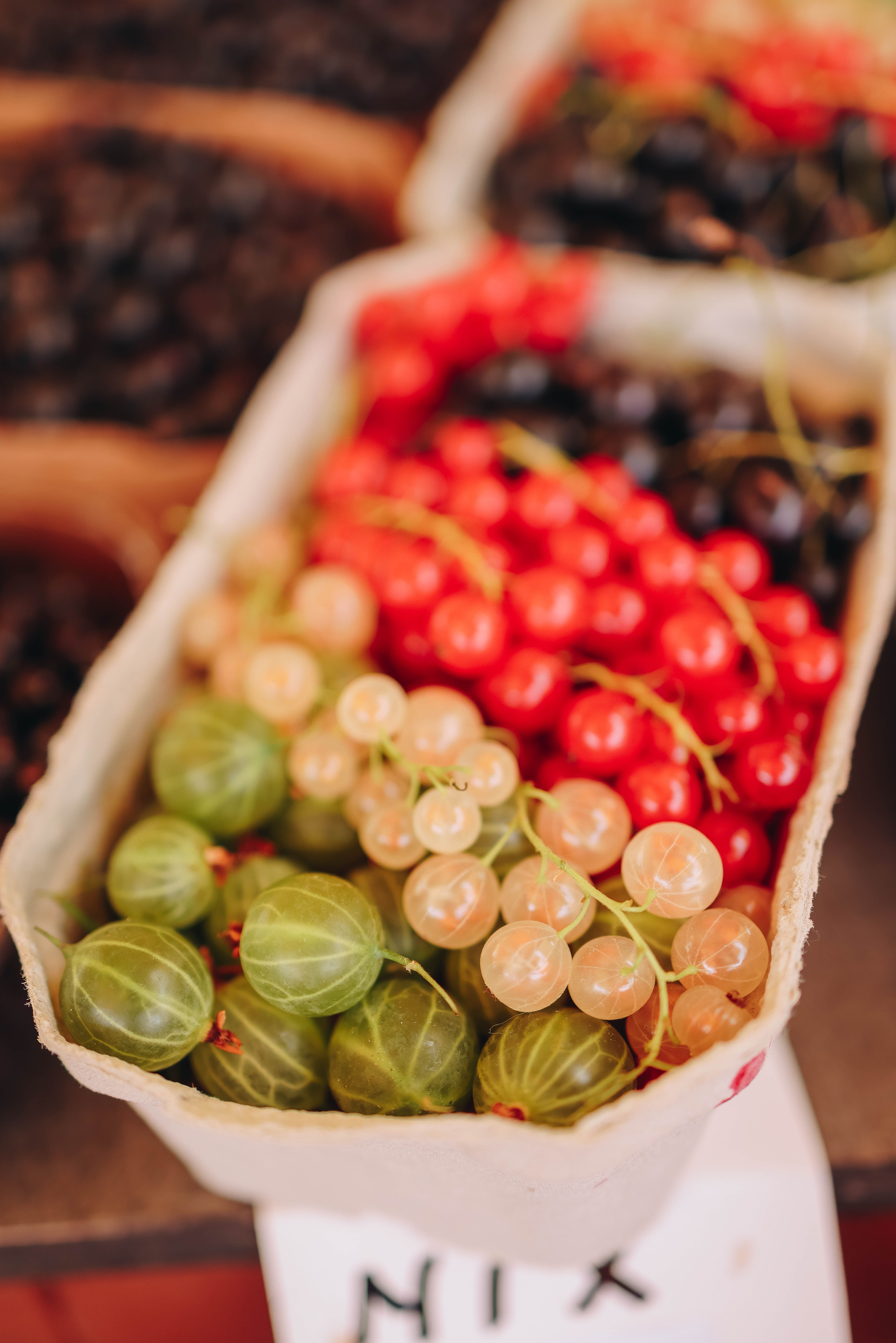 Close-up of a Container with Gooseberries · Free Stock Photo