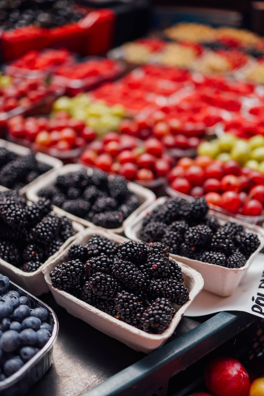 Punnets of fresh berries