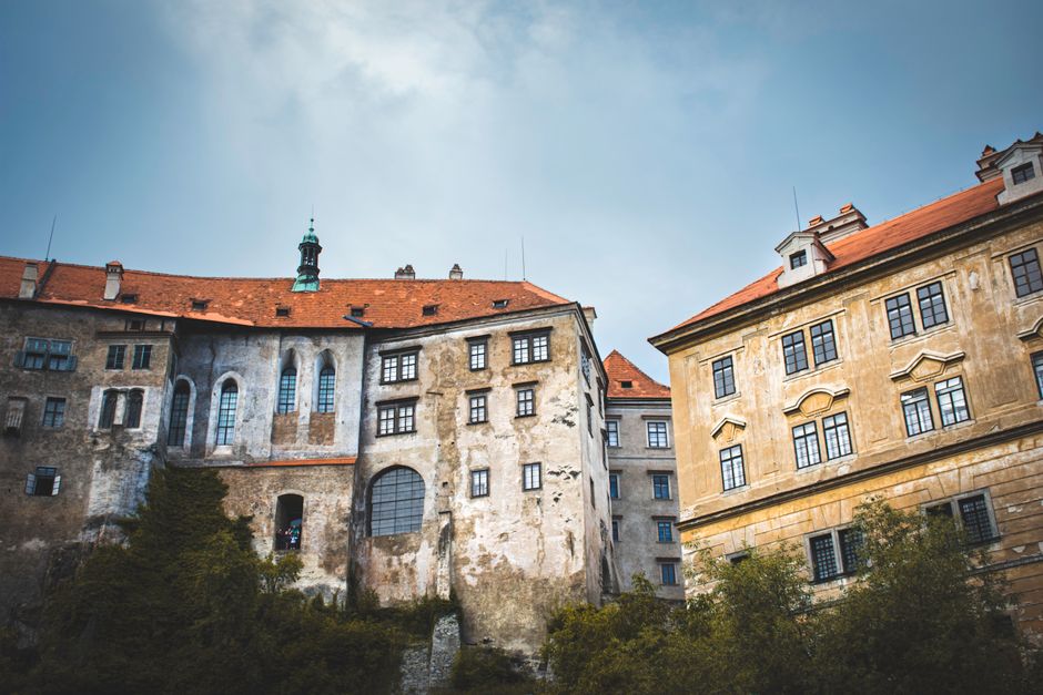 Experience the rustic charm of Česky Krumlov Castle, a historic landmark in South Bohemia. in Český