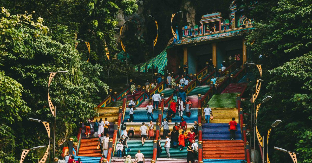 Batau Steps Colorful Steps of Batu Caves · Free Stock Photo
