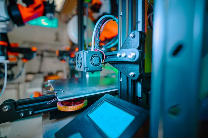 Impressora 3D em oficina
