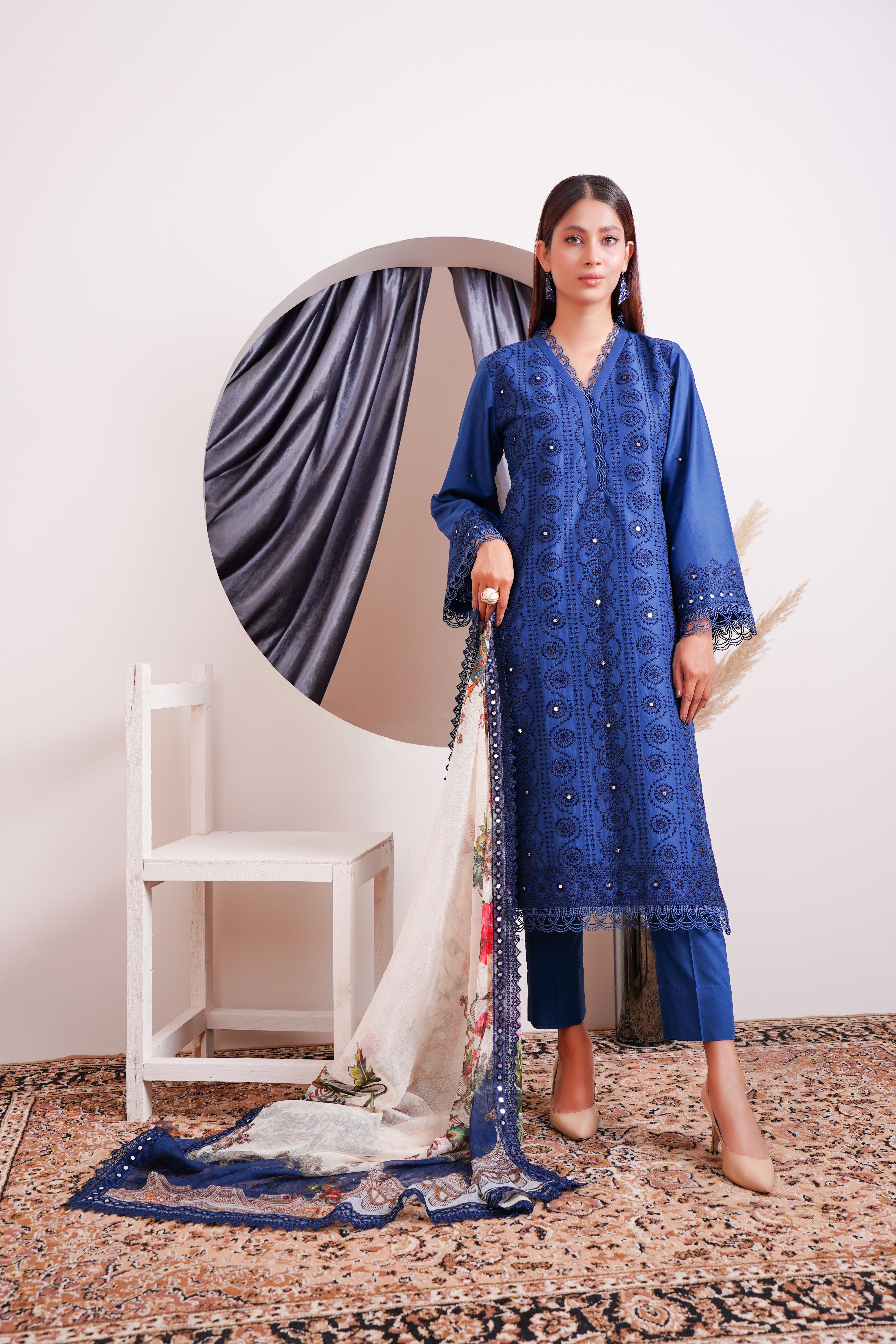 Stylish South Asian Blue Traditional Dress