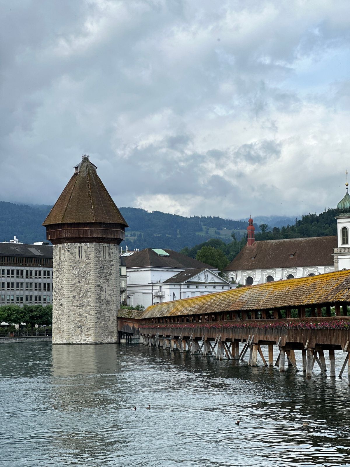 The Chapel Bridge and water tower, Lucerne