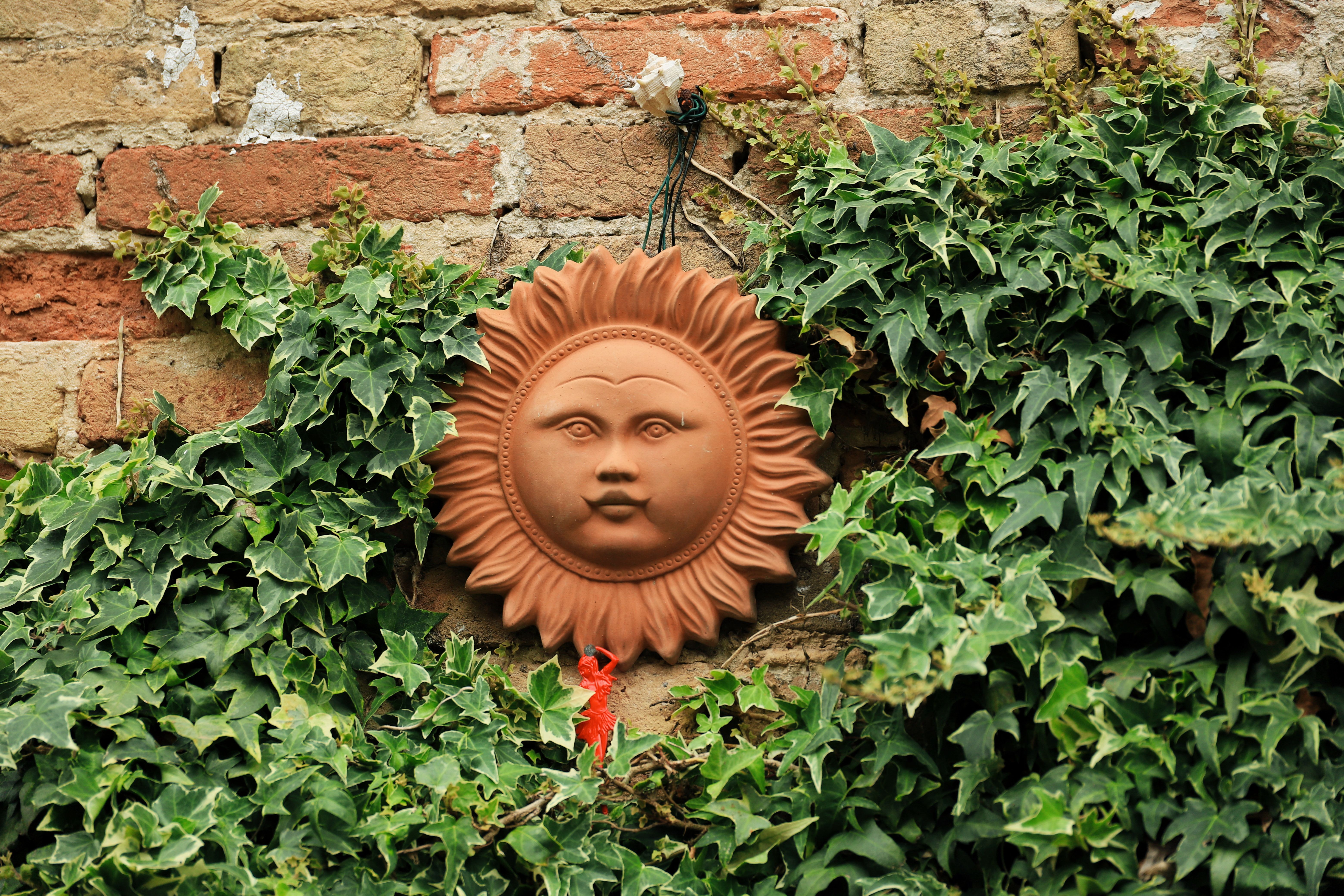 Sun Shaped Figurine Among Shrubs · Free Stock Photo