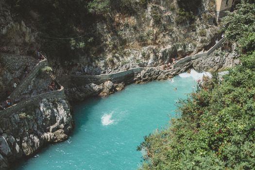 Furore Beach Bay on the Amalfi Coast in Italy