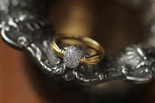 Macro Photo Of Golden Ring