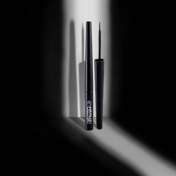 Extend the eyeliner and flick it towards your brow bone or temples, keeping a