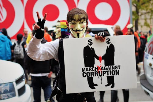 Free Photo of Person Wearing Guy Fawkes Mask Stock Photo