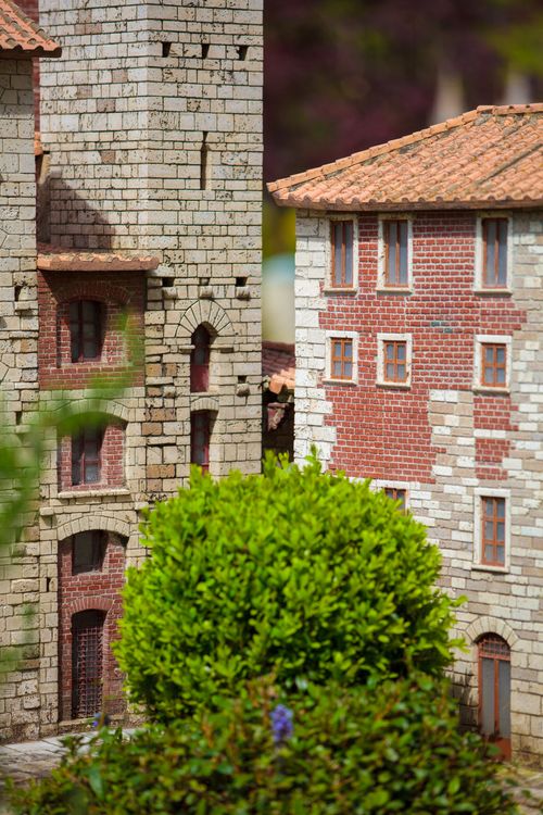 Mini Bricks Modelling Close-up of a Miniature Model of Old Brick Buildings · Free Stock Photo