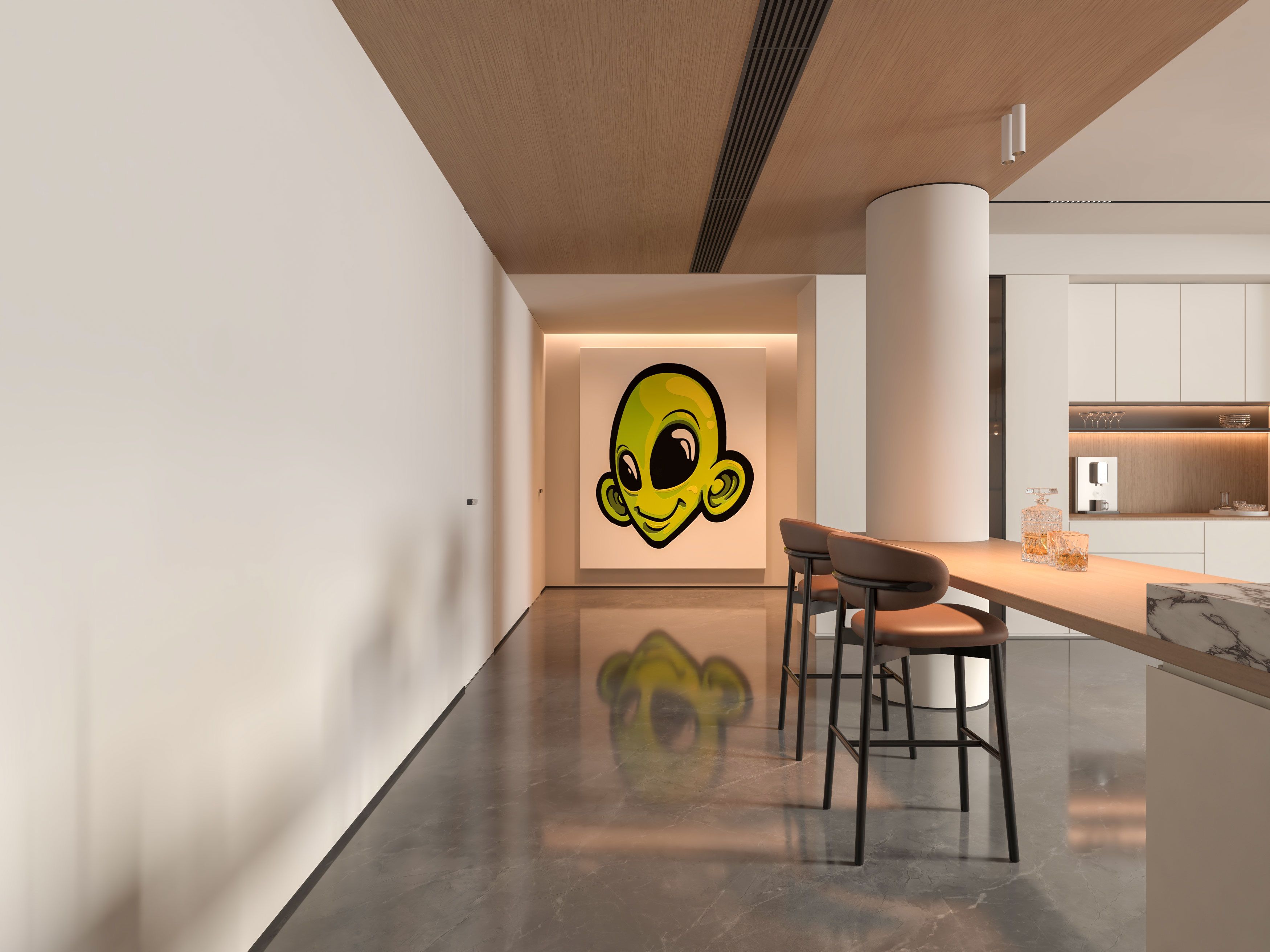 Alien Painting in House · Free Stock Photo