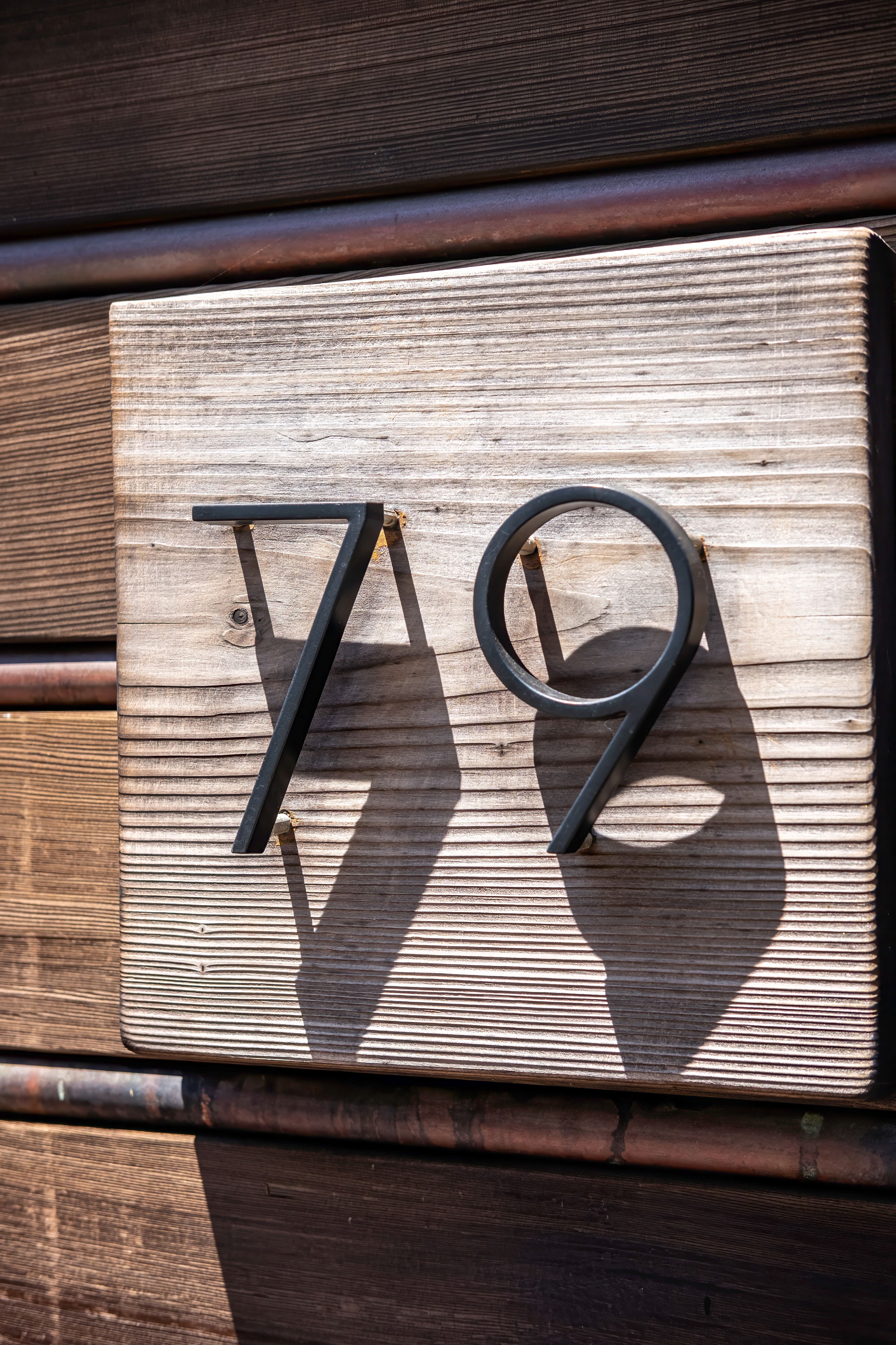 Modern house numbers