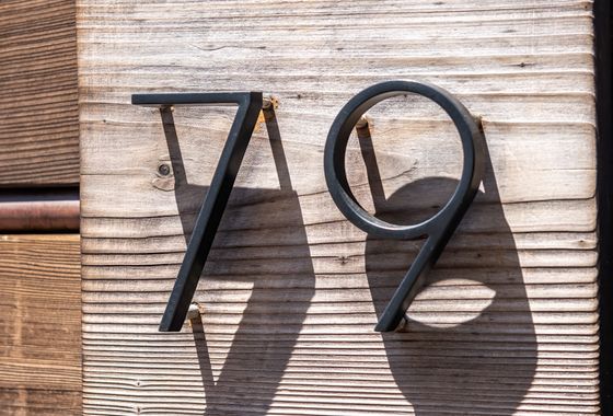 Modern house numbers