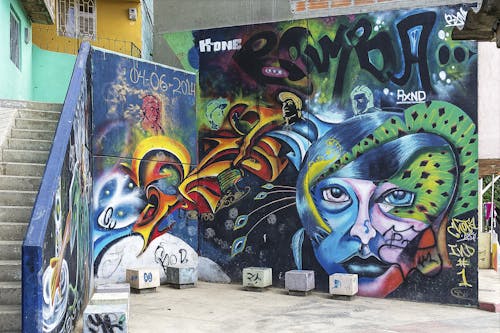 Foto d'estoc gratuïta de art de carrer, fons de graffit, graffiti