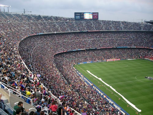 Fotos de stock gratuitas de aficionados al fútbol, animando, atletas