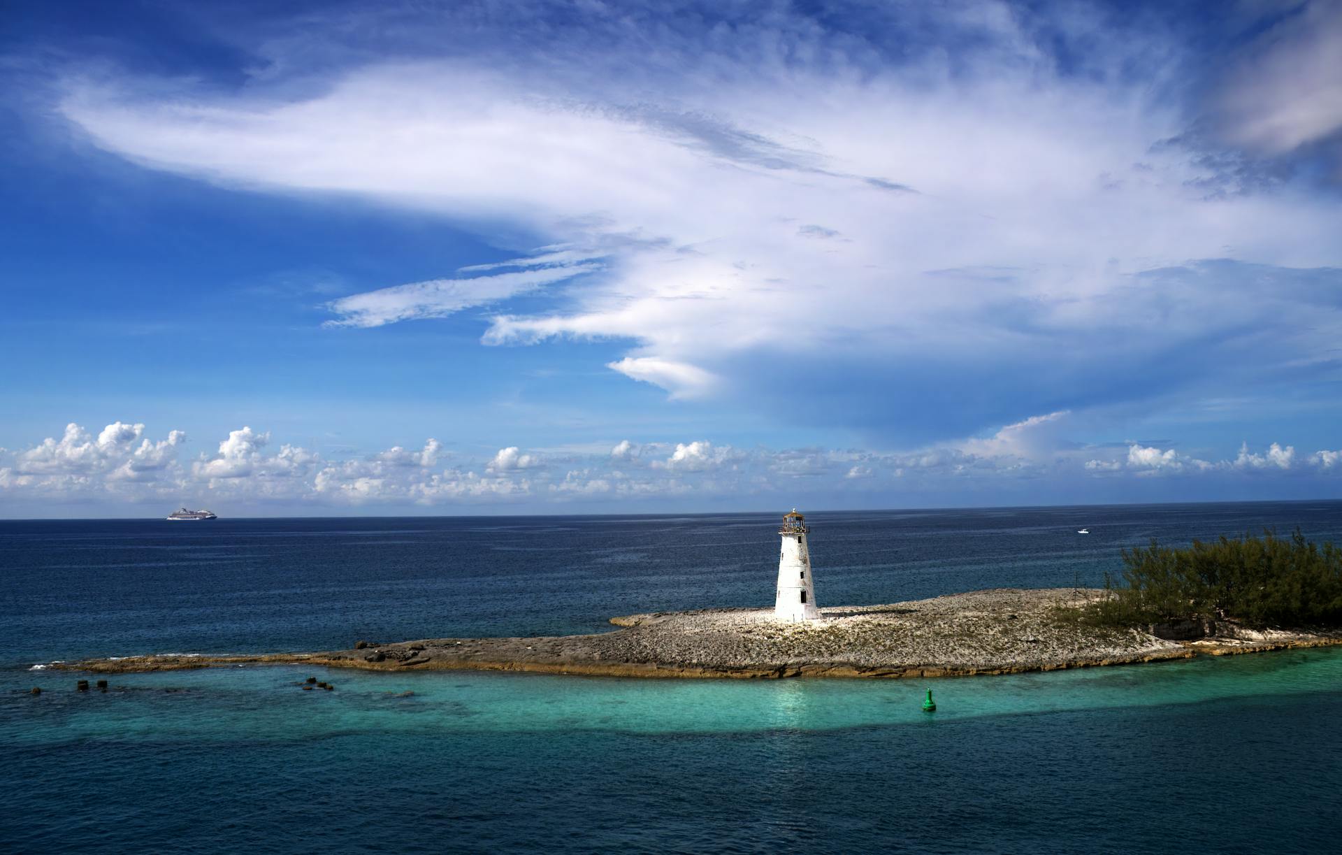 Nassau Harbour Lighthouse on Bahamas