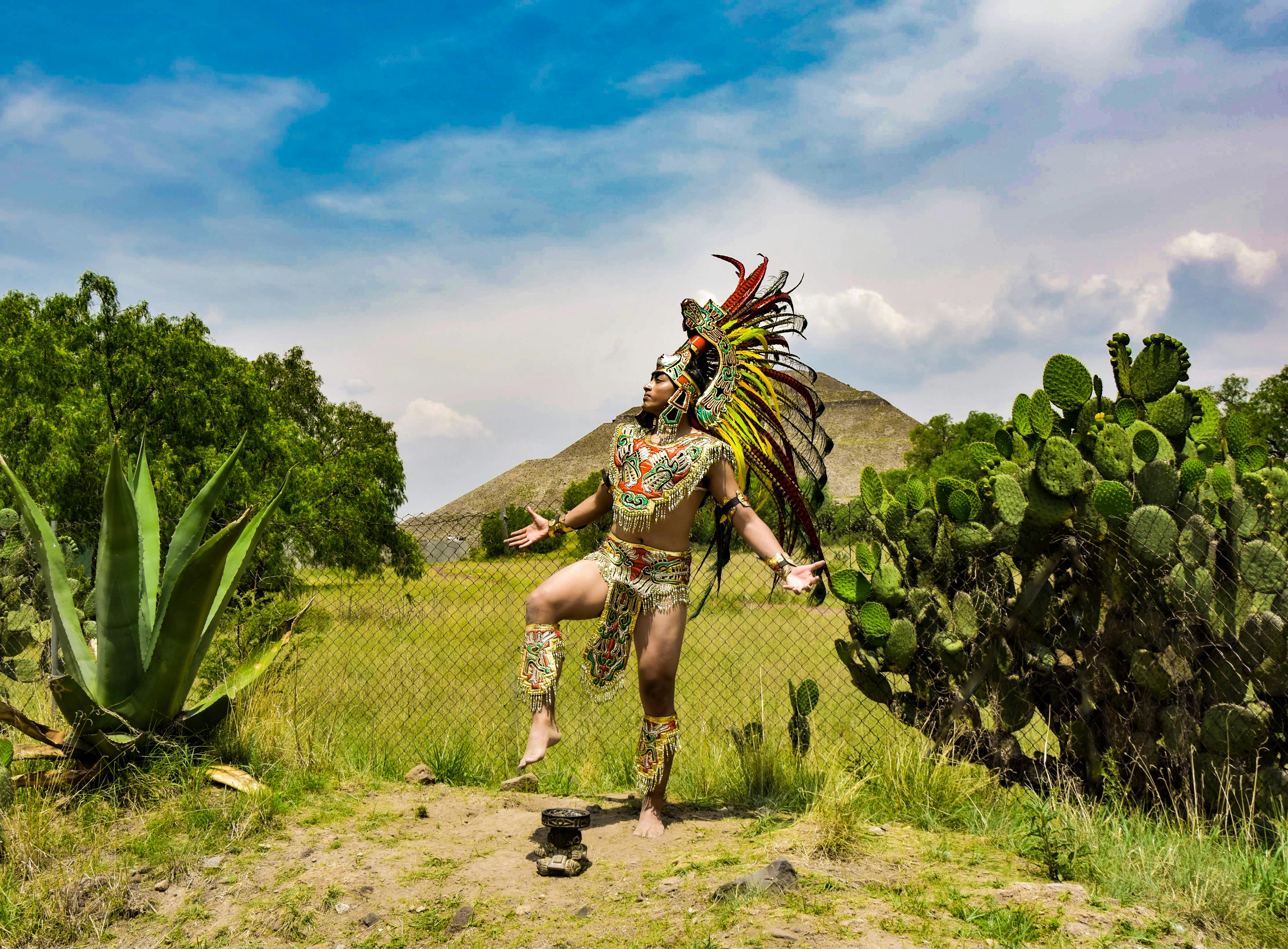 man wearing traditional clothing