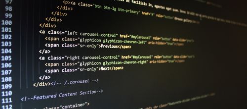 HTML CSS code on monitor web development