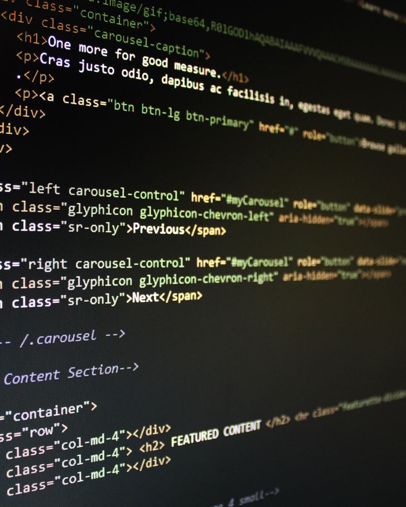 Web design and development code