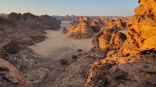 Free Desert of Saudi Arabia at sunset Stock Photo