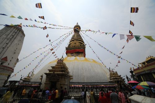 Free Stupa in Kathmandu, Nepal Stock Photo