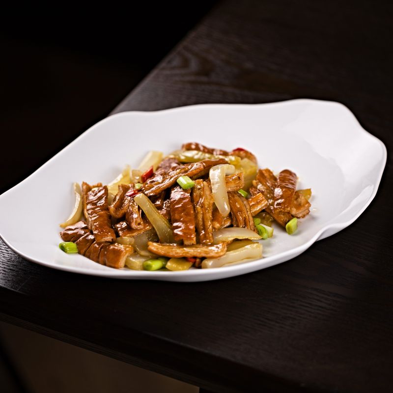 Pork Stir-Fry with Bell Peppers and Onions
