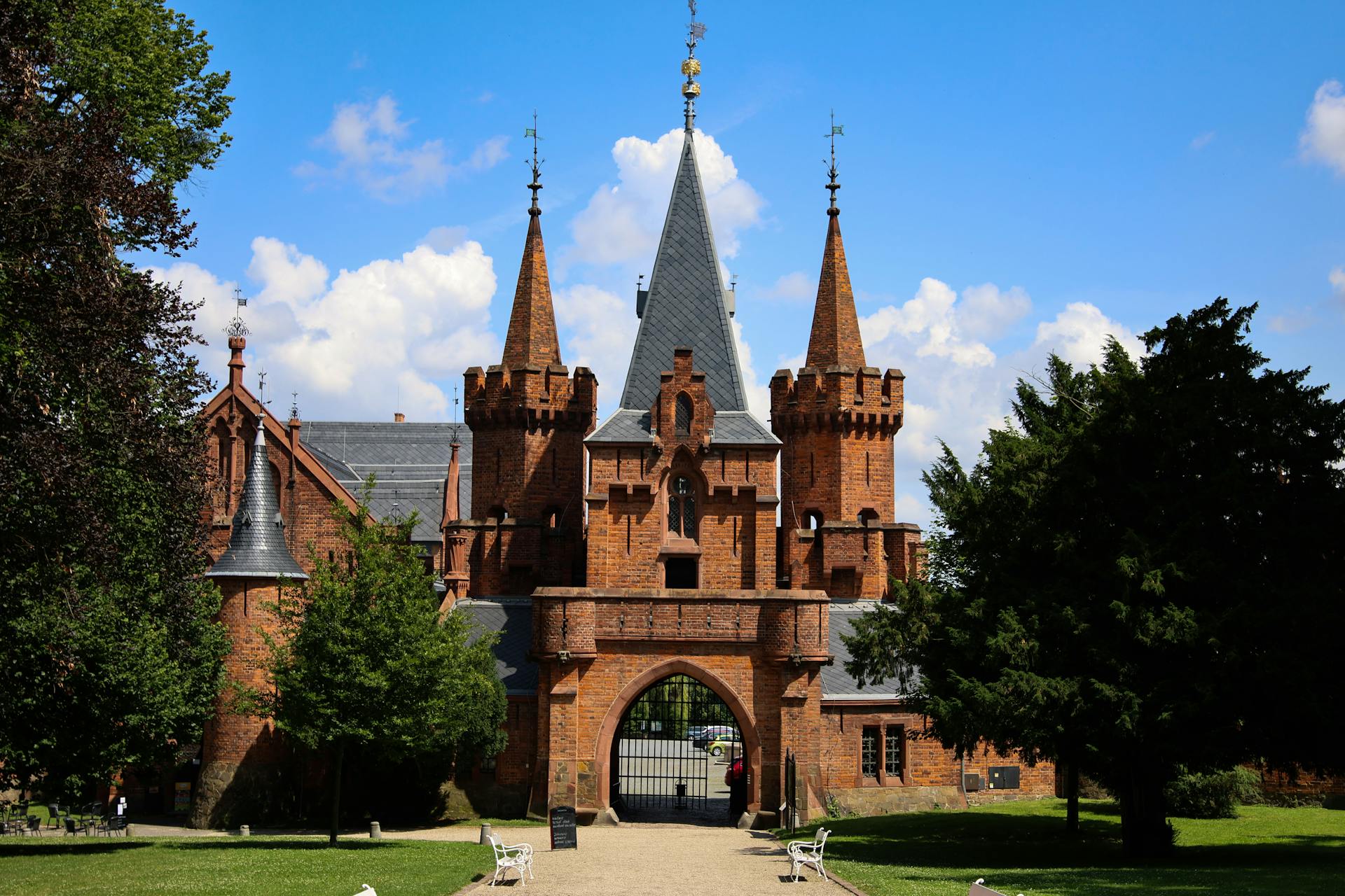 Facade of the Hradec nad Moravici Castle in the Czech Republic