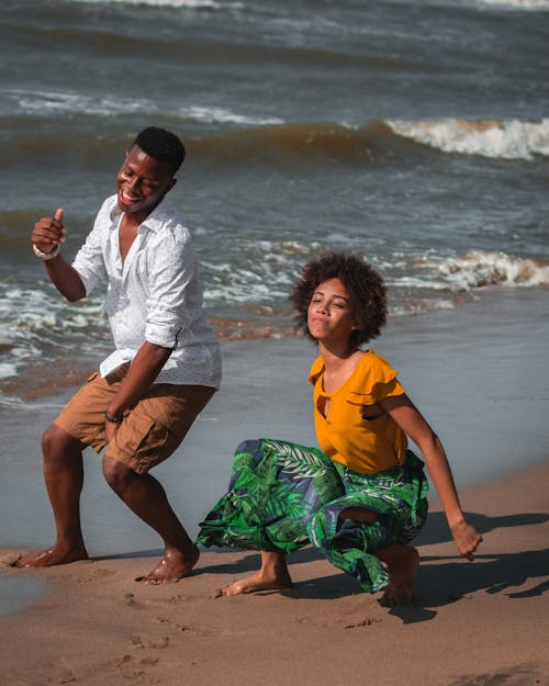 Free stock photo of african american people, beach, black couple