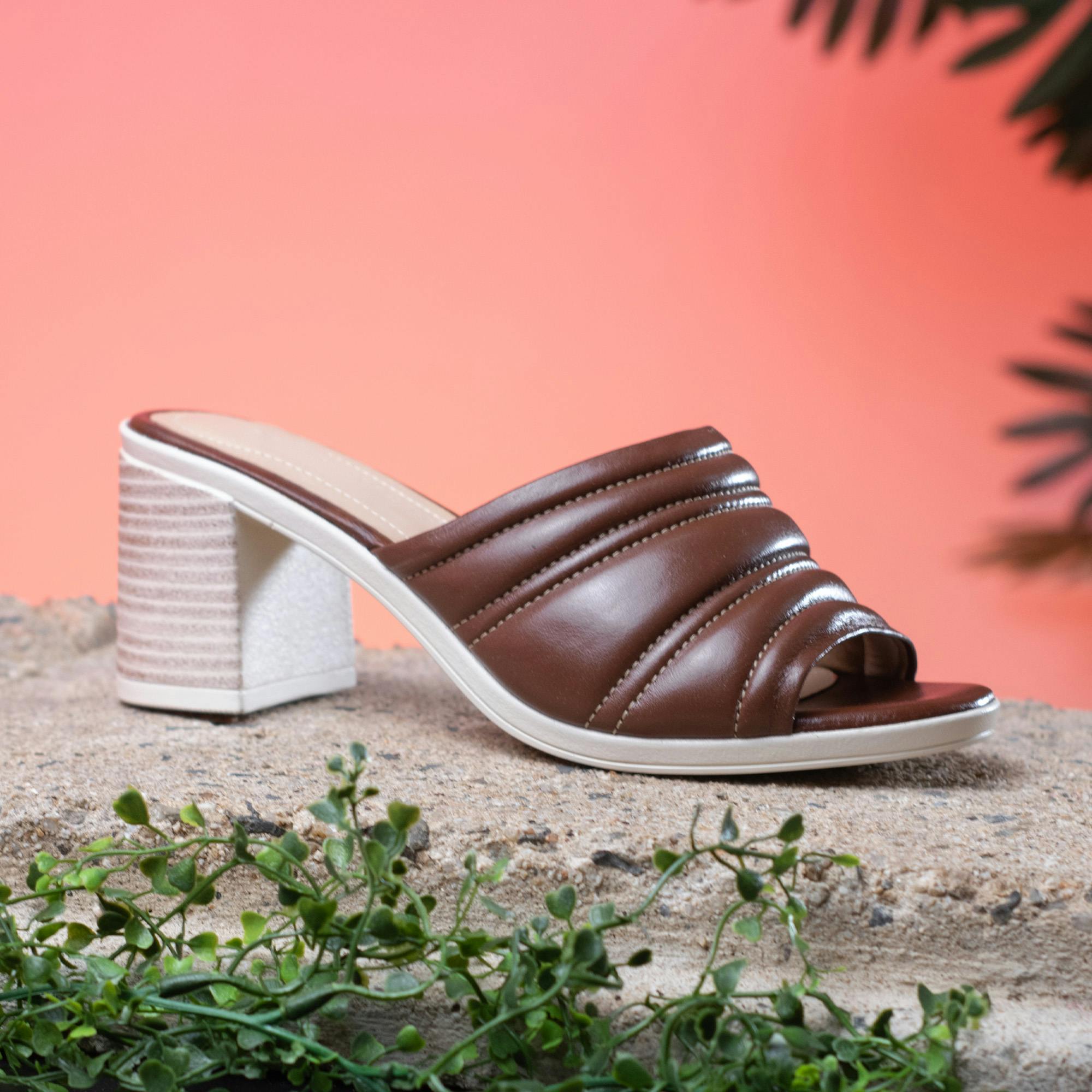 Brown Sandals in a Studio 