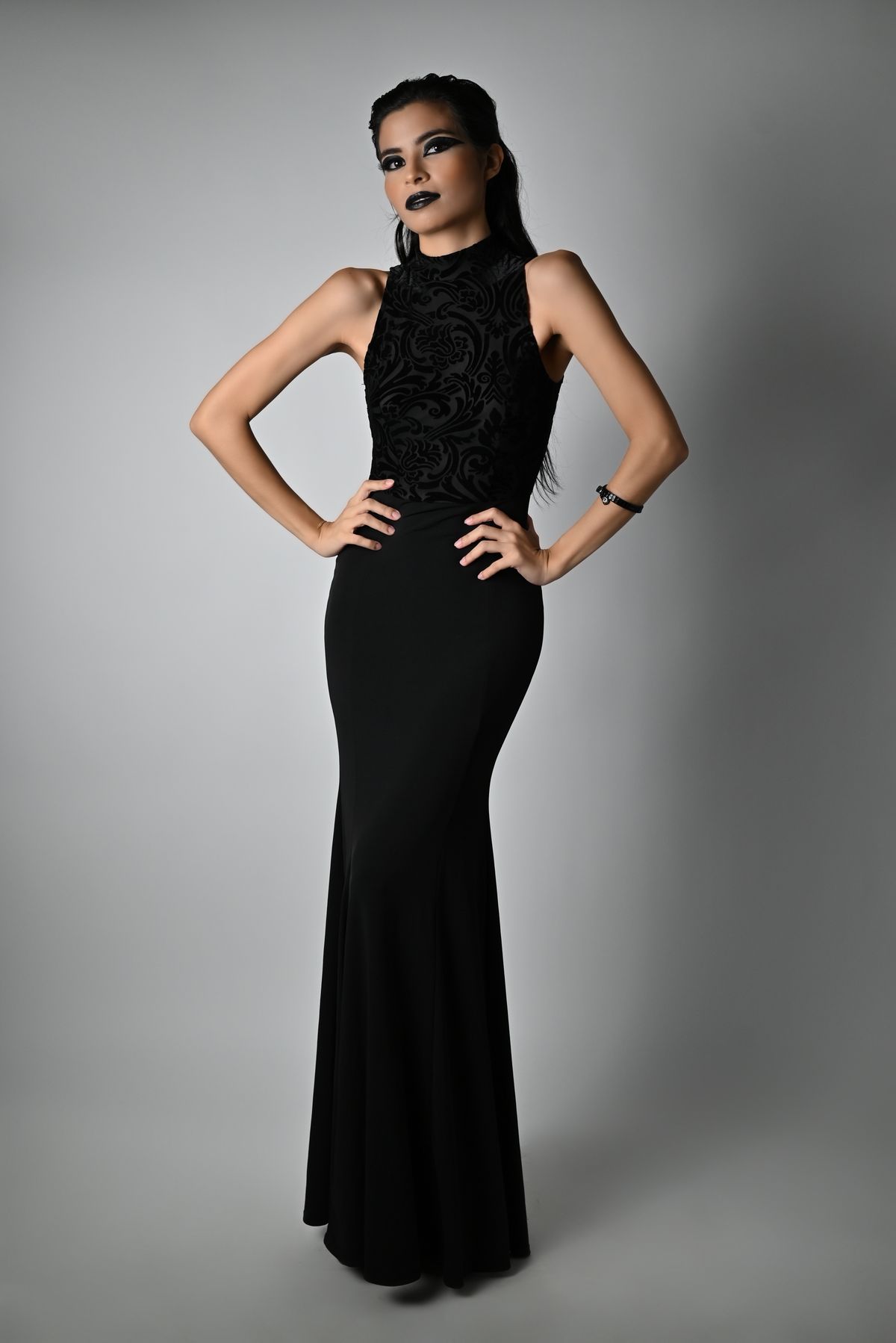 Black maxi gowns in different flattering silhouettes